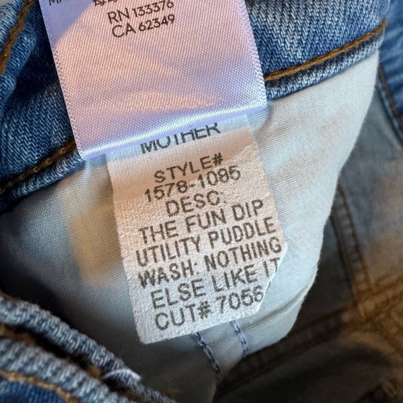NWT MOTHER Snacks Fun Dip Utility Jeans - Picture 5 of 10